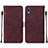 Coque Portefeuille Livre Cuir Etui Clapet Y01B pour Samsung Galaxy A02 Vin Rouge