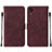 Coque Portefeuille Livre Cuir Etui Clapet Y01B pour Samsung Galaxy A03 Core Vin Rouge