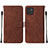 Coque Portefeuille Livre Cuir Etui Clapet Y01B pour Samsung Galaxy A03 Marron