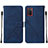 Coque Portefeuille Livre Cuir Etui Clapet Y01B pour Samsung Galaxy A03s Bleu