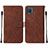 Coque Portefeuille Livre Cuir Etui Clapet Y01B pour Samsung Galaxy A12 5G Marron