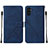 Coque Portefeuille Livre Cuir Etui Clapet Y01B pour Samsung Galaxy A13 5G Bleu