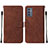 Coque Portefeuille Livre Cuir Etui Clapet Y01B pour Samsung Galaxy A15 4G Marron