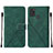 Coque Portefeuille Livre Cuir Etui Clapet Y01B pour Samsung Galaxy A21s Vert