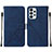 Coque Portefeuille Livre Cuir Etui Clapet Y01B pour Samsung Galaxy A23 4G Bleu