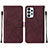 Coque Portefeuille Livre Cuir Etui Clapet Y01B pour Samsung Galaxy A23 4G Vin Rouge