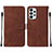 Coque Portefeuille Livre Cuir Etui Clapet Y01B pour Samsung Galaxy A23 5G Marron