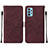 Coque Portefeuille Livre Cuir Etui Clapet Y01B pour Samsung Galaxy A32 4G Vin Rouge