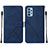 Coque Portefeuille Livre Cuir Etui Clapet Y01B pour Samsung Galaxy A32 5G Bleu