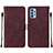 Coque Portefeuille Livre Cuir Etui Clapet Y01B pour Samsung Galaxy A32 5G Vin Rouge