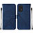 Coque Portefeuille Livre Cuir Etui Clapet Y01B pour Samsung Galaxy A33 5G Bleu