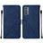 Coque Portefeuille Livre Cuir Etui Clapet Y01B pour Samsung Galaxy A34 5G Bleu