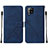 Coque Portefeuille Livre Cuir Etui Clapet Y01B pour Samsung Galaxy A42 5G Bleu