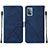 Coque Portefeuille Livre Cuir Etui Clapet Y01B pour Samsung Galaxy A52 4G Bleu
