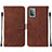 Coque Portefeuille Livre Cuir Etui Clapet Y01B pour Samsung Galaxy A52 4G Marron