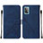 Coque Portefeuille Livre Cuir Etui Clapet Y01B pour Samsung Galaxy A52 5G Bleu