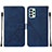 Coque Portefeuille Livre Cuir Etui Clapet Y01B pour Samsung Galaxy A53 5G Bleu