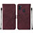 Coque Portefeuille Livre Cuir Etui Clapet Y01B pour Samsung Galaxy M11 Vin Rouge