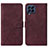 Coque Portefeuille Livre Cuir Etui Clapet Y01B pour Samsung Galaxy M53 5G Vin Rouge