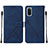 Coque Portefeuille Livre Cuir Etui Clapet Y01B pour Samsung Galaxy S20 Bleu