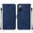 Coque Portefeuille Livre Cuir Etui Clapet Y01B pour Samsung Galaxy S20 FE (2022) 5G Bleu