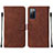 Coque Portefeuille Livre Cuir Etui Clapet Y01B pour Samsung Galaxy S20 Lite 5G Marron