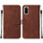 Coque Portefeuille Livre Cuir Etui Clapet Y01B pour Samsung Galaxy S20 Marron