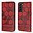 Coque Portefeuille Livre Cuir Etui Clapet Y01B pour Samsung Galaxy S21 FE 5G Rouge