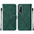 Coque Portefeuille Livre Cuir Etui Clapet Y01B pour Vivo iQOO U1 Vert