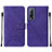 Coque Portefeuille Livre Cuir Etui Clapet Y01B pour Vivo iQOO U1 Violet