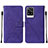 Coque Portefeuille Livre Cuir Etui Clapet Y01B pour Vivo V21e 4G Violet