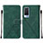 Coque Portefeuille Livre Cuir Etui Clapet Y01B pour Vivo V21e 5G Vert