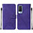 Coque Portefeuille Livre Cuir Etui Clapet Y01B pour Vivo V21e 5G Violet