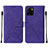 Coque Portefeuille Livre Cuir Etui Clapet Y01B pour Vivo Y01A Violet