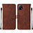 Coque Portefeuille Livre Cuir Etui Clapet Y01B pour Vivo Y31s 5G Marron