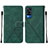 Coque Portefeuille Livre Cuir Etui Clapet Y01B pour Vivo Y51A Vert