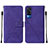 Coque Portefeuille Livre Cuir Etui Clapet Y01B pour Vivo Y51A Violet