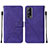 Coque Portefeuille Livre Cuir Etui Clapet Y01B pour Vivo Y52 5G Violet