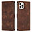 Coque Portefeuille Livre Cuir Etui Clapet Y01X pour Apple iPhone 13 Pro Marron