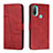 Coque Portefeuille Livre Cuir Etui Clapet Y01X pour Motorola Moto E20 Rouge