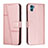 Coque Portefeuille Livre Cuir Etui Clapet Y01X pour Motorola Moto E22S Or Rose