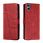 Coque Portefeuille Livre Cuir Etui Clapet Y01X pour Motorola Moto E22S Rouge