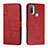 Coque Portefeuille Livre Cuir Etui Clapet Y01X pour Motorola Moto E30 Rouge
