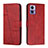 Coque Portefeuille Livre Cuir Etui Clapet Y01X pour Motorola Moto Edge 30 Lite 5G Rouge