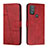 Coque Portefeuille Livre Cuir Etui Clapet Y01X pour Motorola Moto G Play Gen 2 Rouge