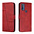 Coque Portefeuille Livre Cuir Etui Clapet Y01X pour Motorola Moto G Pure Rouge