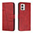 Coque Portefeuille Livre Cuir Etui Clapet Y01X pour Motorola Moto G53 5G Rouge