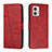 Coque Portefeuille Livre Cuir Etui Clapet Y01X pour Motorola Moto G53j 5G Rouge