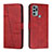 Coque Portefeuille Livre Cuir Etui Clapet Y01X pour Motorola Moto G60s Rouge