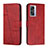 Coque Portefeuille Livre Cuir Etui Clapet Y01X pour Oppo A77 5G Rouge